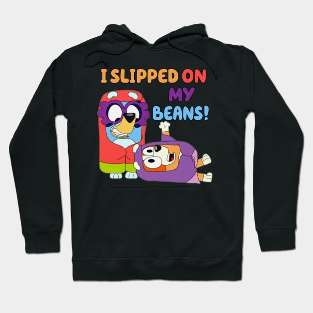 i slipped on my beans Hoodie by Quikerart